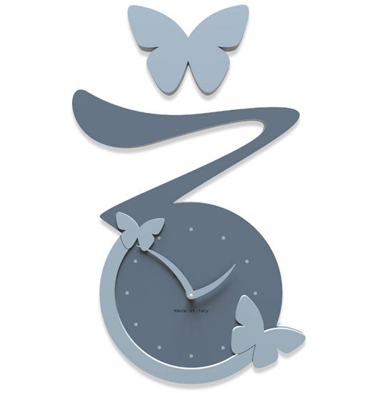 Callea design butterfly clock mid blue