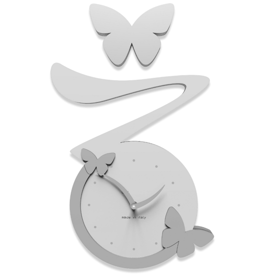 Picture of Callea design butterfly clock white