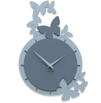 Callea design dancing butterfly wall clock mid blue