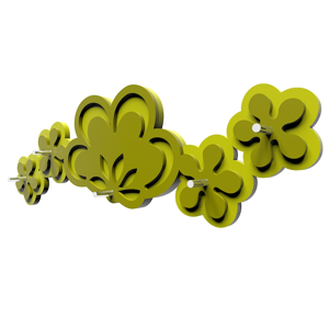 Picture of Callea design merletto wall key holder mdoern design olive green colour