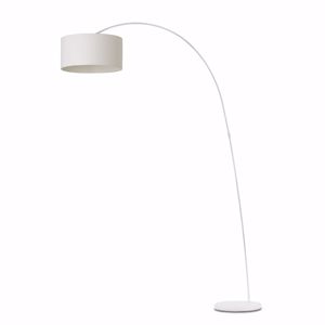 Picture of Faro papua white arch floor lamp with white shade