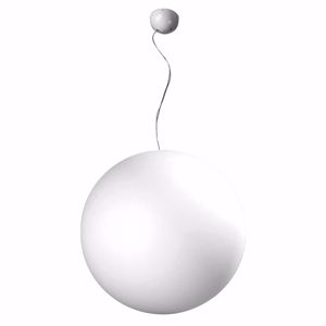 Grande sfera lampadario sospeso bianco per esterno 75cm ip65 plastica bianco 0h! linea light