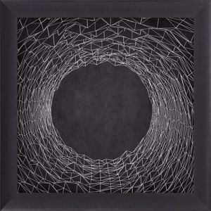 Picture of Quadro canvas astratto mazzola luce effetto ragnatela bianco e nero moderno