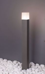 Lampione alto da esterno moderno grigio antracite e27 ip54