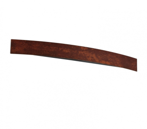 Applique led curve&apos; metallo corten moderna linea light