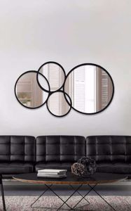 Picture of Grande specchiera da parete moderna nera 151x83 per soggiorno
