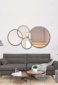 Picture of Specchio tortora da parete cerchi da parete design moderno