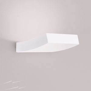 Applique lampada curva di gesso bianco pitturabile per interni