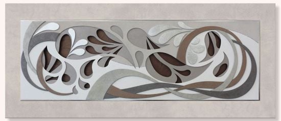 Picture of Artitalia modern art work abstract silver leaf details
