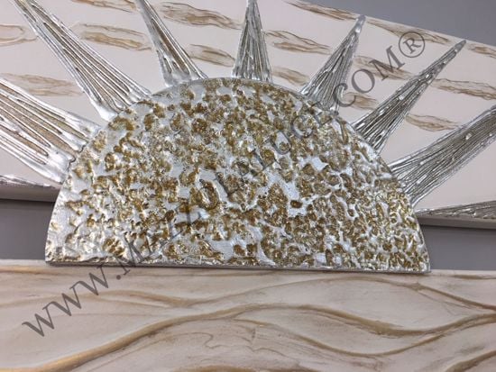 Picture of Pintdecor alba sul mare wall art hand-decorated sun embossed resin