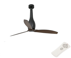 Picture of Faro eterfan ceiling fan matt black  wooden blades