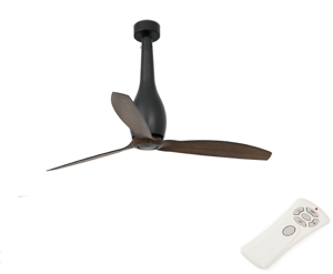 Faro eterfan ceiling fan matt black  wooden blades