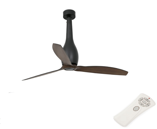 Picture of Faro eterfan ceiling fan matt black  wooden blades