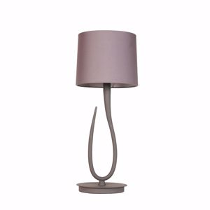 Mantra lua ash grey table lamp with fabric lampshade