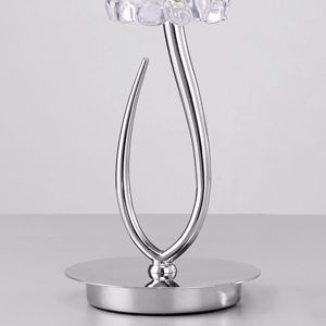Picture of Chrome bedside lamp with white shade