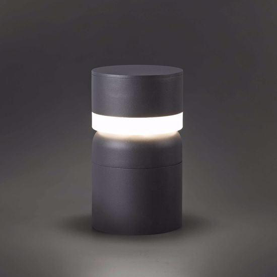 Faro sete led beacon lamp for small outdoor areas dark grey original design 