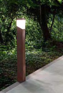 Picture of Gea led sury lampione da giardino moderno esterno ip44 100cm marrone per esterni
