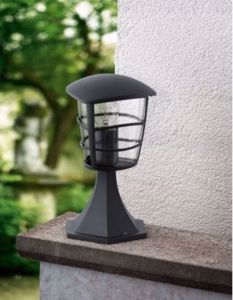 Picture of Eglo black outdoor pedestal lamp 30cm