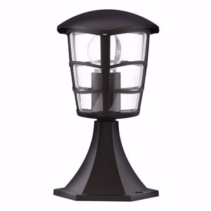 Eglo black outdoor pedestal lamp 30cm