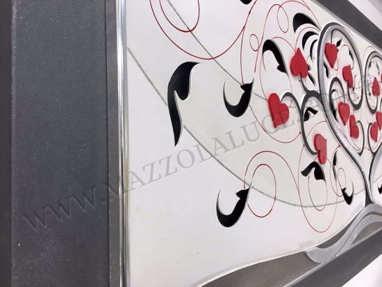 Tree of love red passion silver foil details artitalia wall art