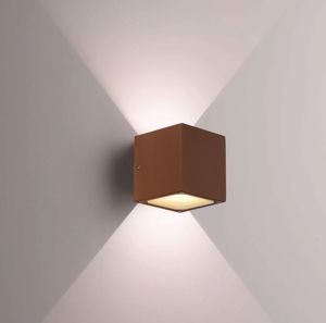 Picture of Applique cubo per esterno marrone ip44 luce sopra sotto promozione ultimo pezzo