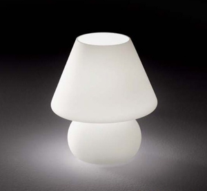 Ideal lux prato tl1 big white glass table lamp
