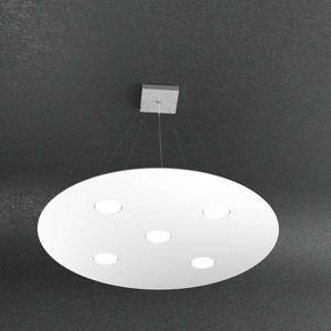 Toplight illuminazione cloud white suspension 5 lights modern design ø70