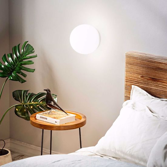 Ideal lux mapa wall lamp white glass sphere ap1 d20