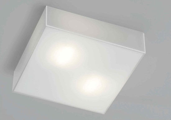 Modern white glass ceiling lamp 