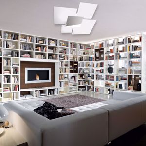Picture of Top light shadow ceiling lamp 71cm chrome and glass