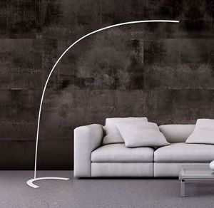 Arch floor lamp dimmable led 18w 3000k white modern design