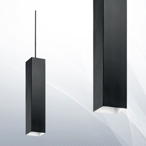 Sky sp1 ideal lux lampada sospensione quadrata nero moderna per isola cucina