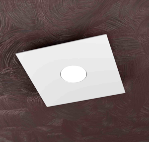 Plafoniera moderna quadrata metallo bianca toplight plate