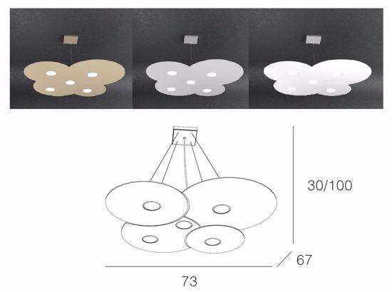 Led pendant light toplight cloud sand 5 lights mdoern design