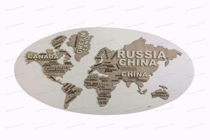 Quadro planisfero 119x59 moderno ovale legno mappa del mondo