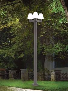 Faro mitsu outdoor pole lamp for garden 3 lights