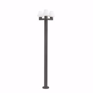 Faro mitsu outdoor pole lamp for garden 3 lights