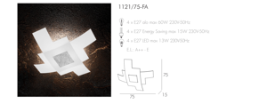 Picture of Top light tetris color modern ceiling lamp cm75 silver