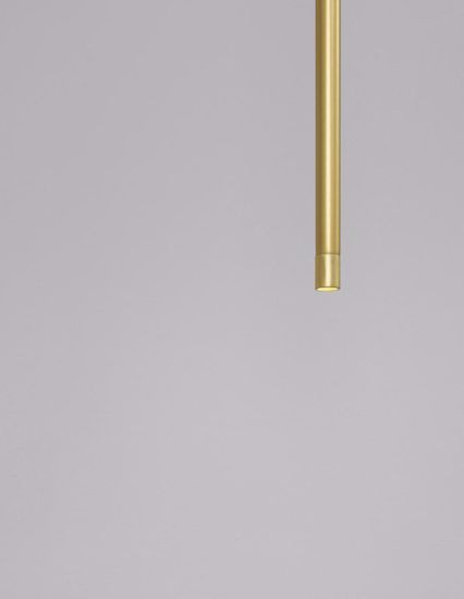 Thin led pendant light 5w 3000k golden metal cylinder