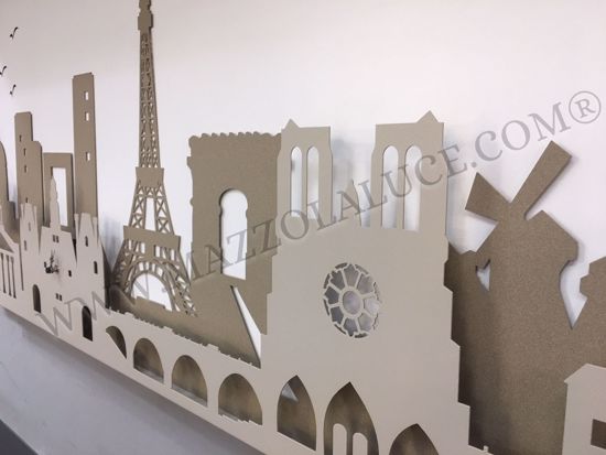 Arti e mestieri paris panel wall clock beige and hazel