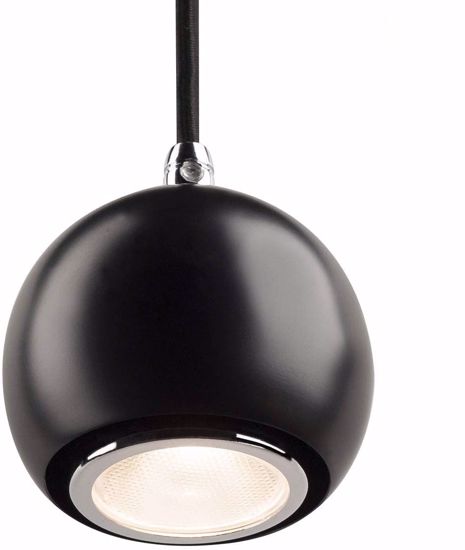Slv light eye ball little suspension light in chromed black metal