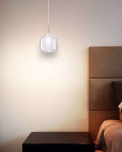 Miloox xray transparent glass bedroom bedside pendant lamp
