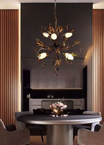 Picture of Idl export chandelier for living room amber brown wrought iron promotion last piece fp