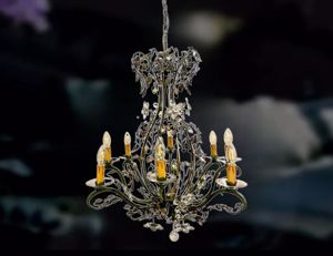 Mechini wrought iron chandelier with swarovski crystals last  piece promotion
