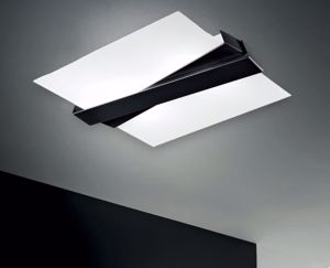Linea light zig zag ceiling lamp medium black