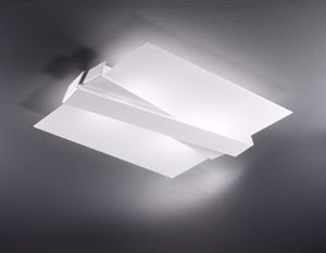 Linea light zig zag ceiling lamp 42x35 white