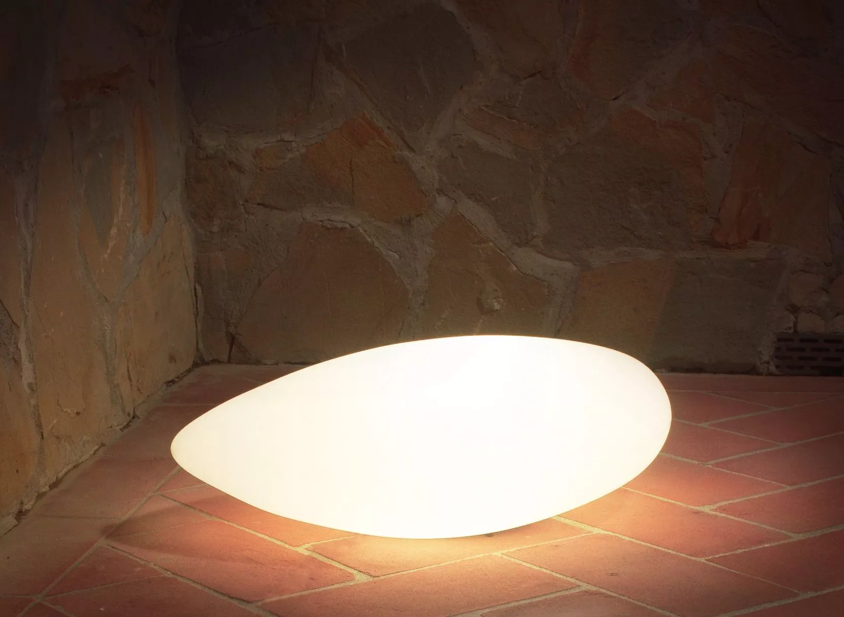 Luminous stone-shaped outdoor lamp 62cm for garden - 33EB