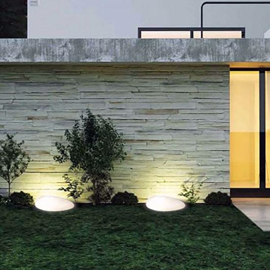 Luminous stone-shaped outdoor lamp 62cm for garden
