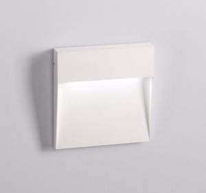 Isyluce segnapasso led bianco senza incasso a parete 6w 3000k ip54 luce per esterno