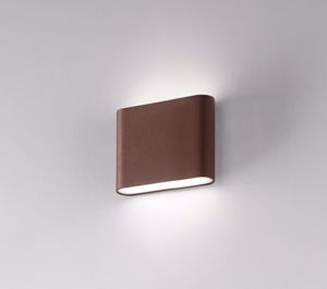 Picture of Applique per esterno corten ip54 6w 3000k marrone design piatto